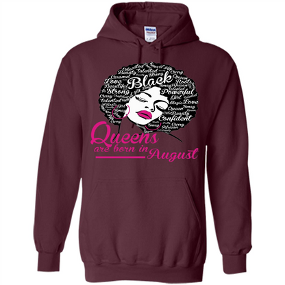 Queens Are Born In August T-shirt Maroon