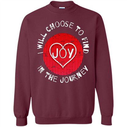 Christian T-shirt I Choose To Find Joy In My Journey Maroon