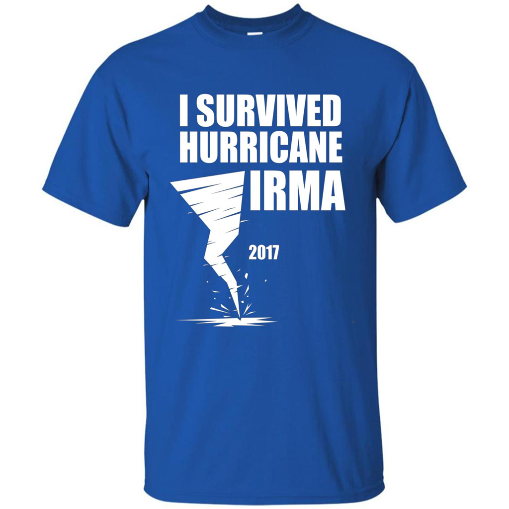 I Survived Hurricane Irma Graphic T-shirt Royal