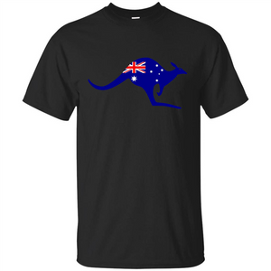 Australian Flag Kangaroo T-shirt Australia Vacation T-shirt