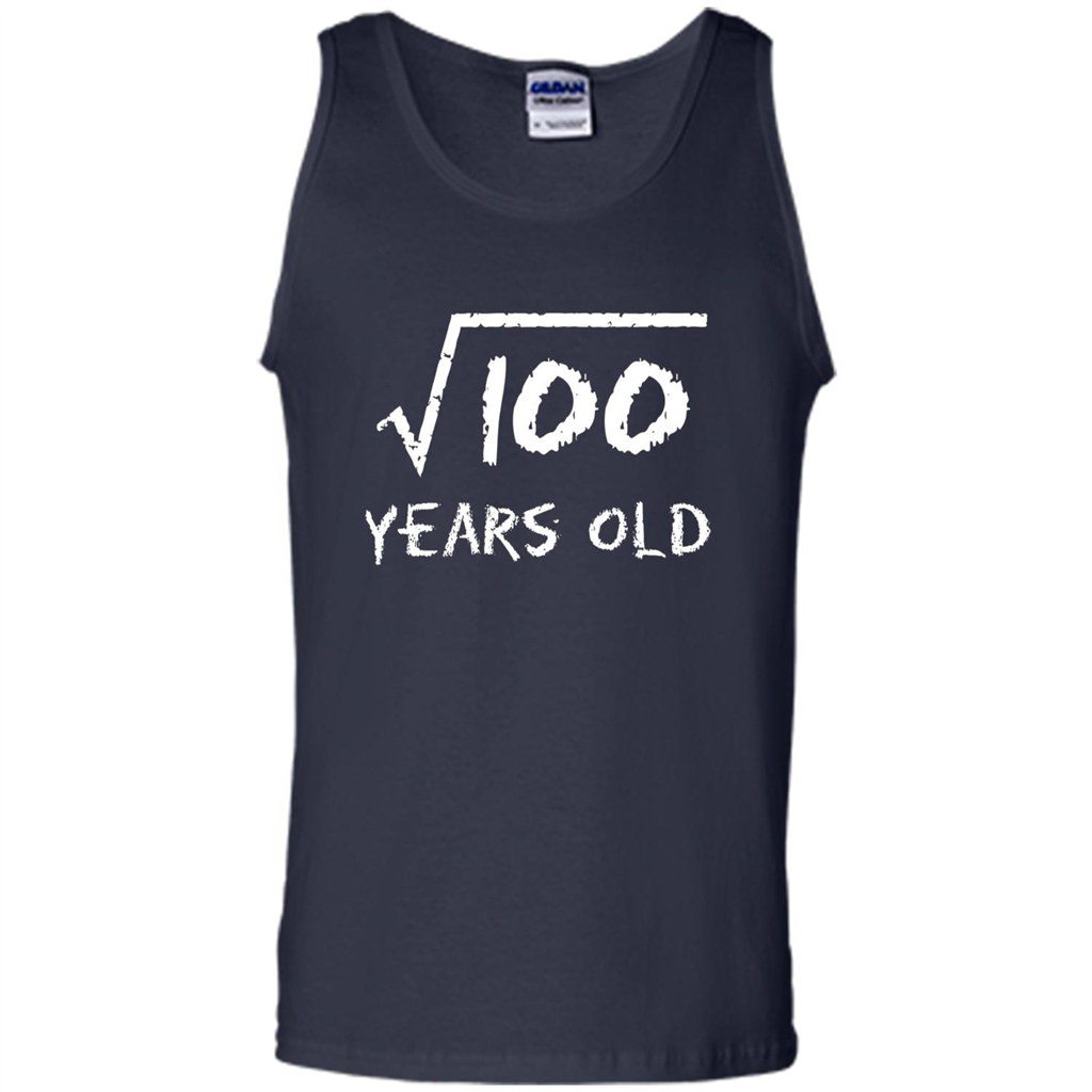 Square Root Of 100 T-shirt 10th Birthday 10 Years Old T-Shirt Navy