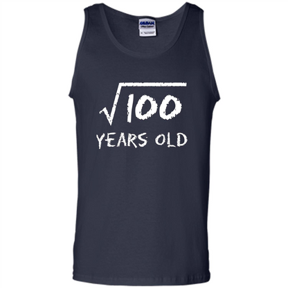 Square Root Of 100 T-shirt 10th Birthday 10 Years Old T-Shirt Navy