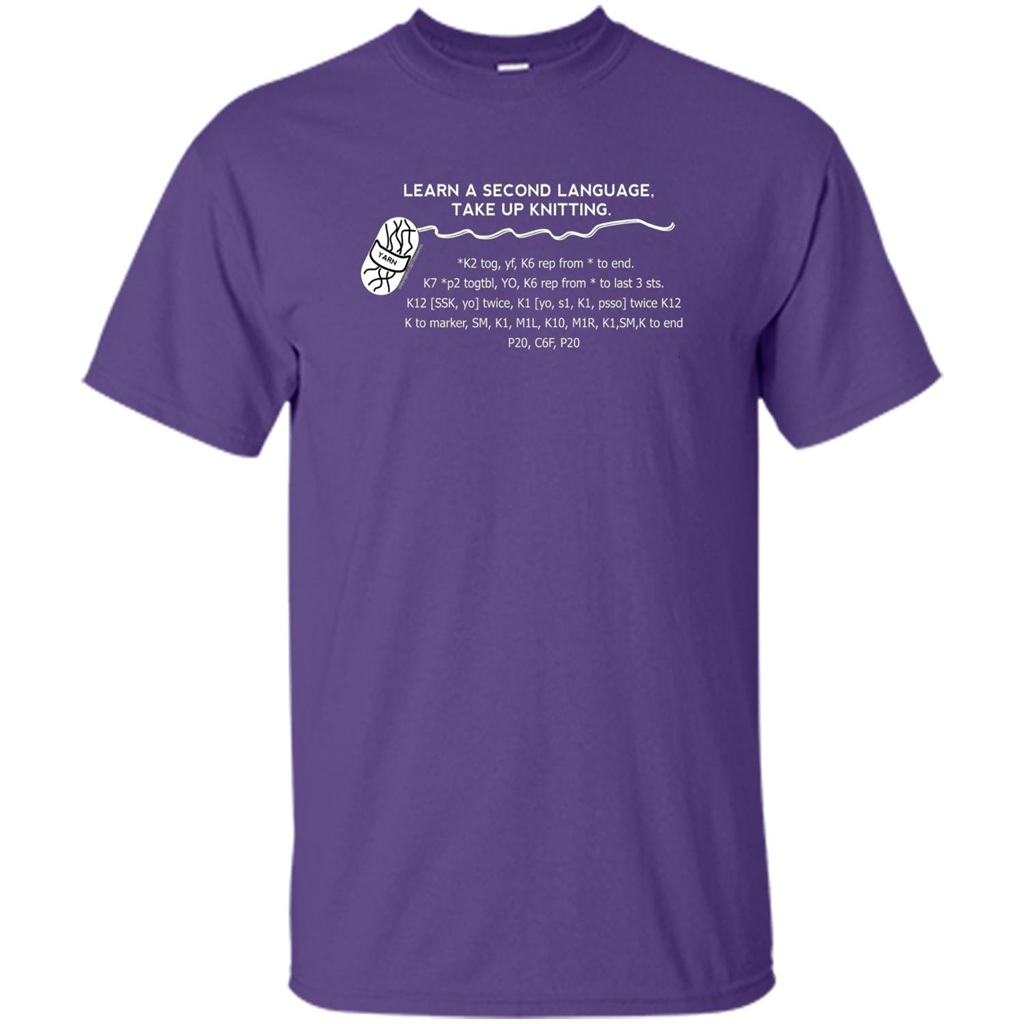 Funny Knitting T-shirt Knitting Gift Shirt Purple