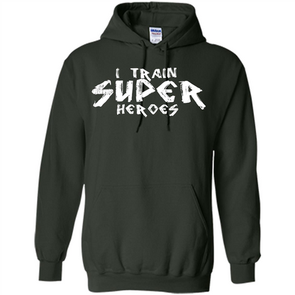 I Train Super Heroes T-shirt Forest Green