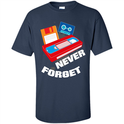 Floppy Disk Vhs 90s 80s T-shirt Never Forget Navy