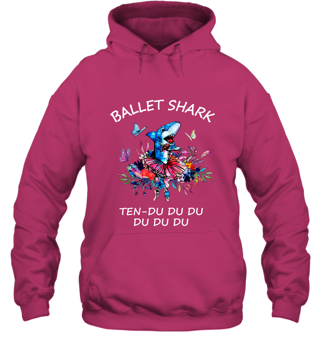 Ballet Shark Ten Duu Duu Duu Shirt Hoodie Heliconia