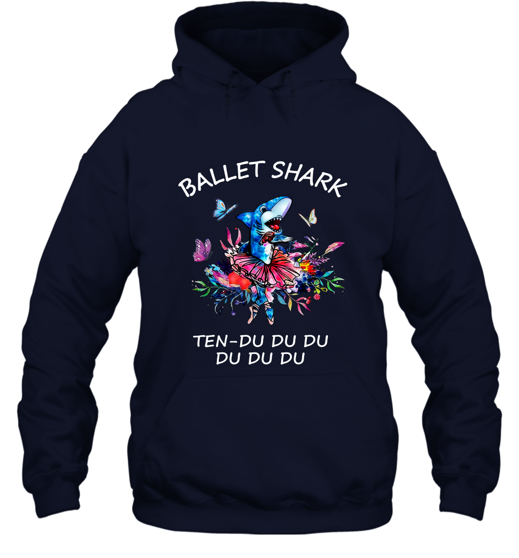 Ballet Shark Ten Duu Duu Duu Shirt Hoodie Navy
