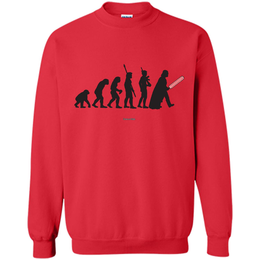 Movies Lover T-shirt Human Evolution Red