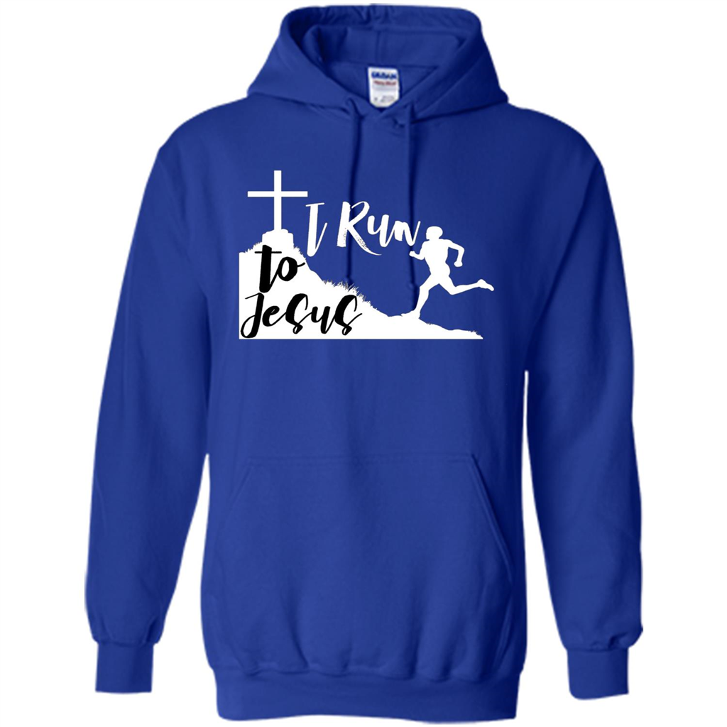 Christian T-shirt I Run To Jesus Royal