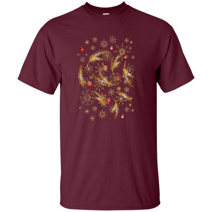 Xmas Merry Christmas Happy New Year T-shirt Maroon