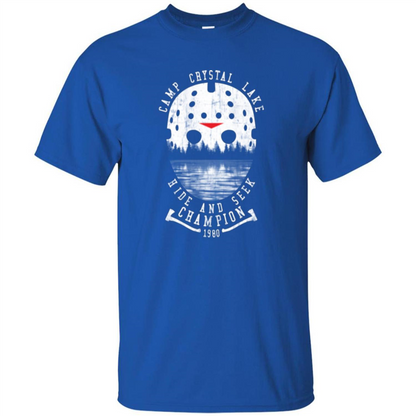 Camp Crystal Lake T-shirt Hide And Seek Champion 1980 Royal