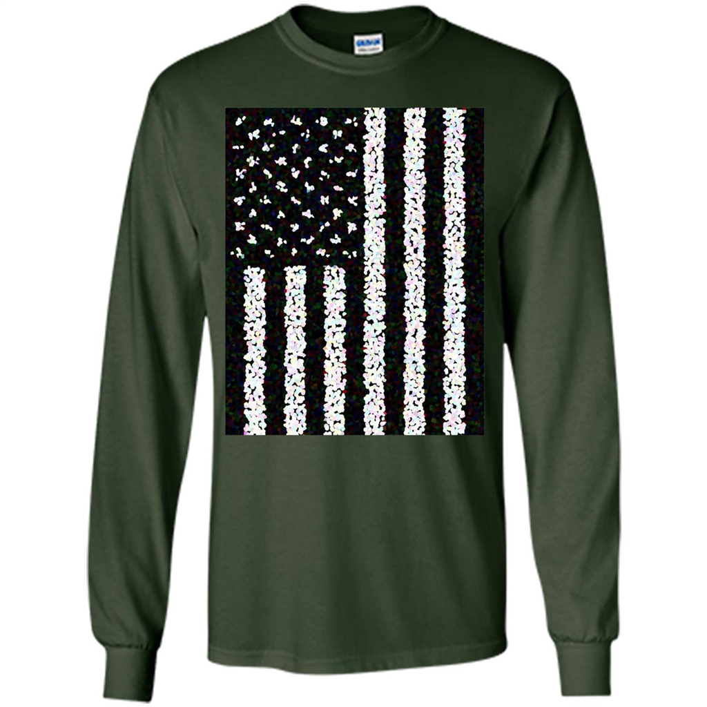 American Flag T-shirt Forest Green