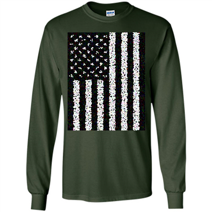 American Flag T-shirt Forest Green