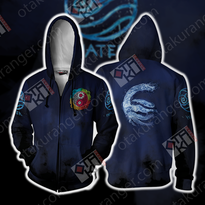 Avatar: The Last Airbender Waterbending Zip Up Hoodie Jacket 4XL