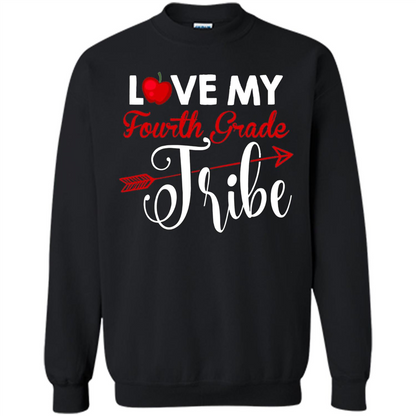 Love My Fourth Grade Tribe T-shirt School Day T-shirt Black