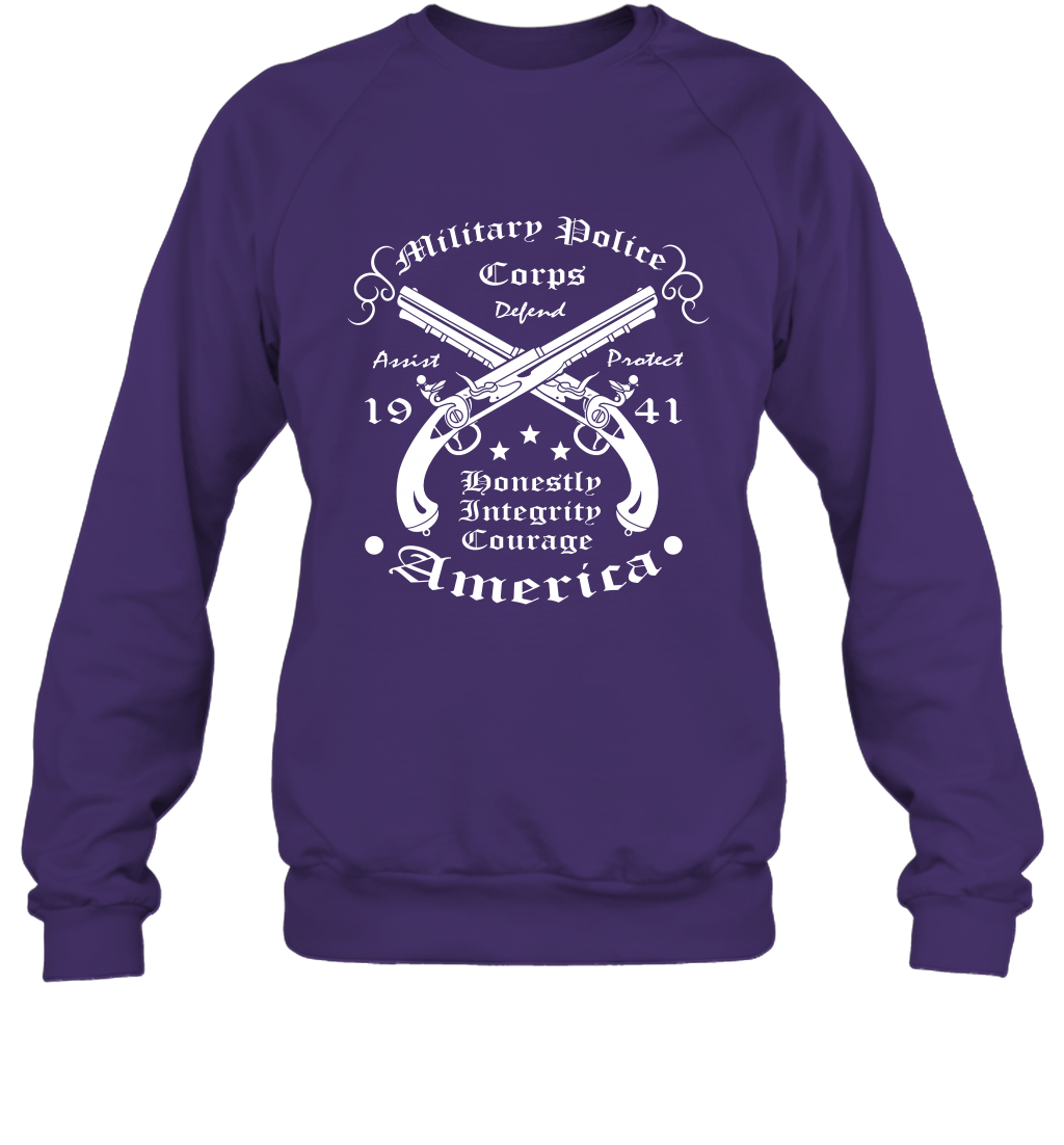 Military Police America Shirt Sweatshirt Sweatshirt Purple