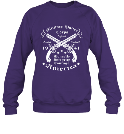 Military Police America Shirt Sweatshirt Sweatshirt Purple