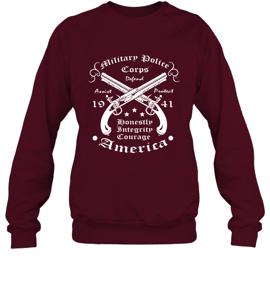 Military Police America Shirt Sweatshirt Sweatshirt Maroon