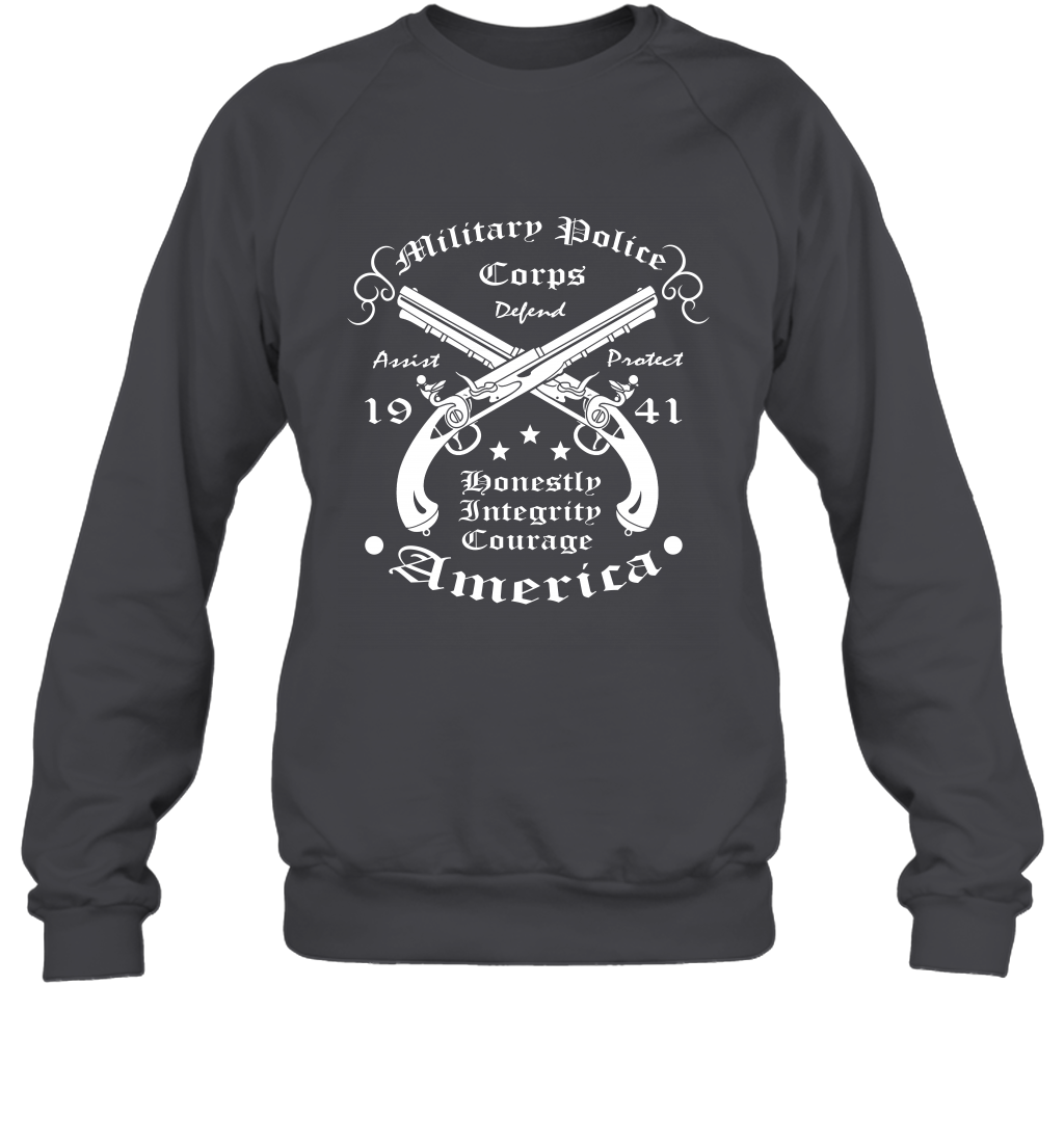 Military Police America Shirt Sweatshirt Sweatshirt Dark Heather