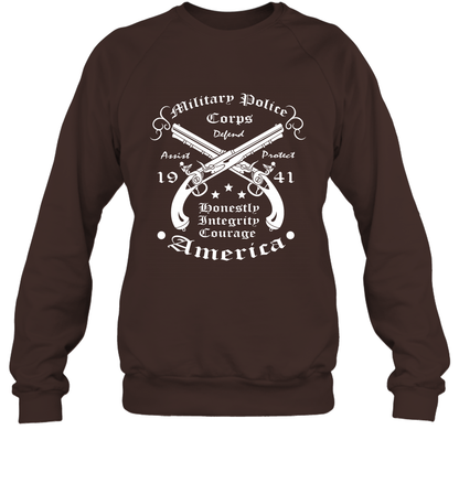 Military Police America Shirt Sweatshirt Sweatshirt Dark Chocolate