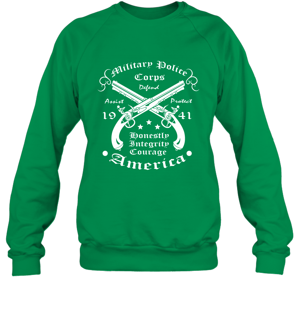 Military Police America Shirt Sweatshirt Sweatshirt Irish Green
