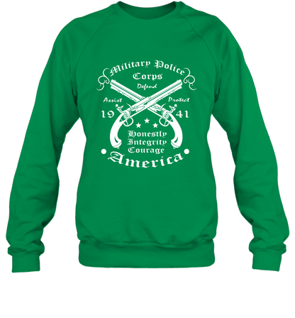 Military Police America Shirt Sweatshirt Sweatshirt Irish Green