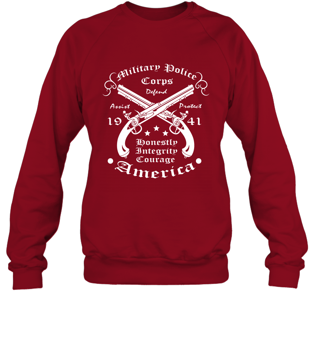 Military Police America Shirt Sweatshirt Sweatshirt Cardinal Red