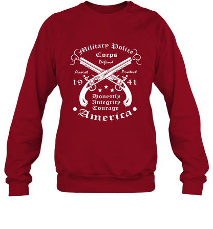Military Police America Shirt Sweatshirt Sweatshirt Cardinal Red