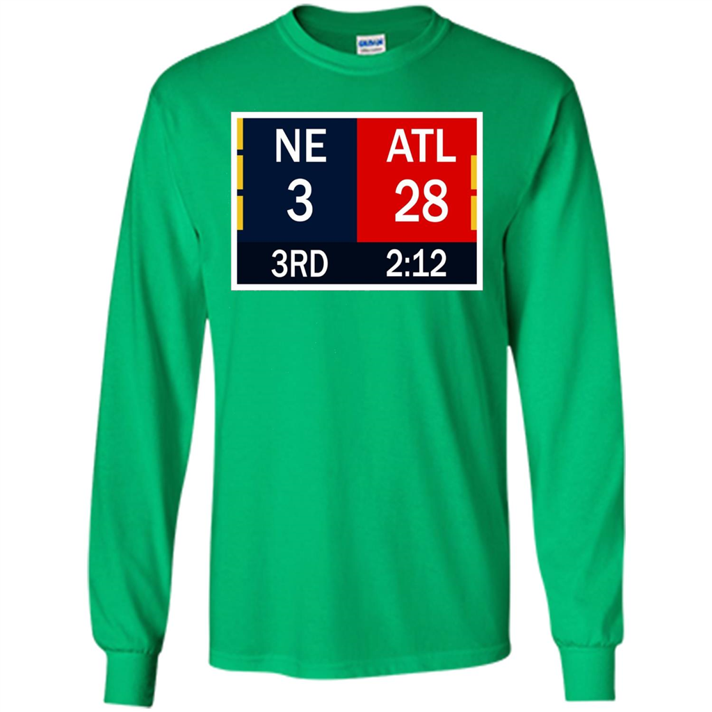 NE 3 ATL 28 Final T-shirt 2 Sides 1 Game Irish Green