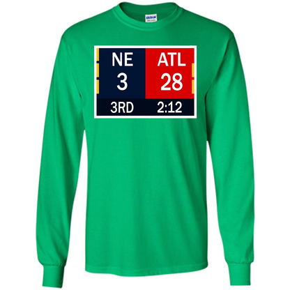 NE 3 ATL 28 Final T-shirt 2 Sides 1 Game Irish Green