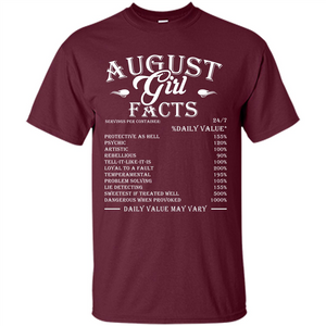 August Girl Facts T-shirt