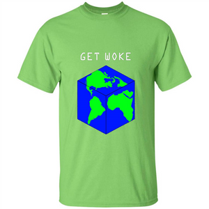 Flat Earther Get Woke T-shirt Earth Society T-shirt