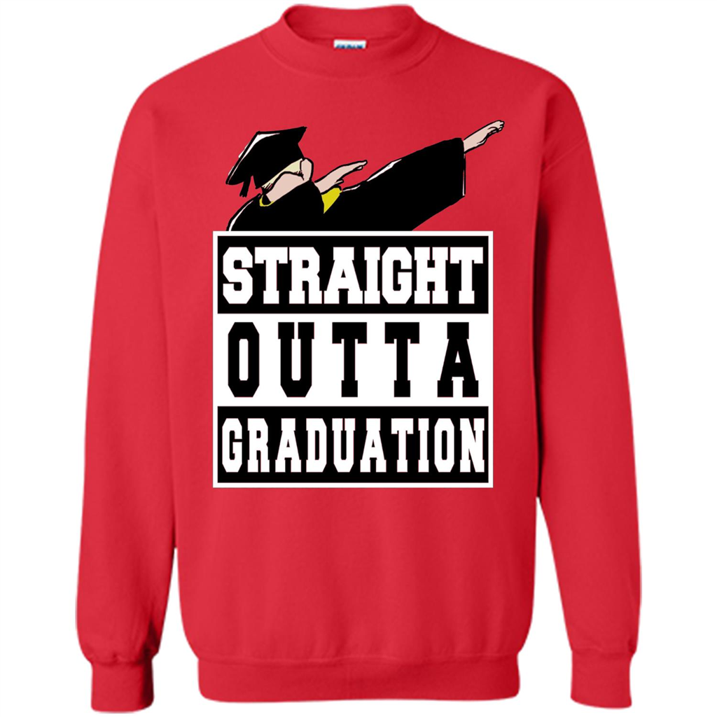 Straight Outta Graduation Dab Shirt College Graduate Gifts Red
