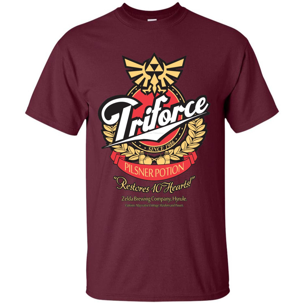 Special Potion Triforce Pilsner Potion T-shirt Maroon