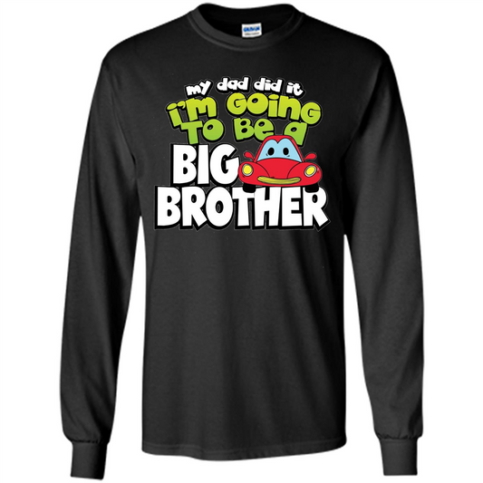 Car Brother T-shirt I'm Going To Be a Big Brother Black