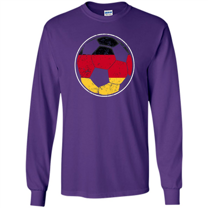 Germany Flag Soccer Ball Flag Soccer T-shirt Purple