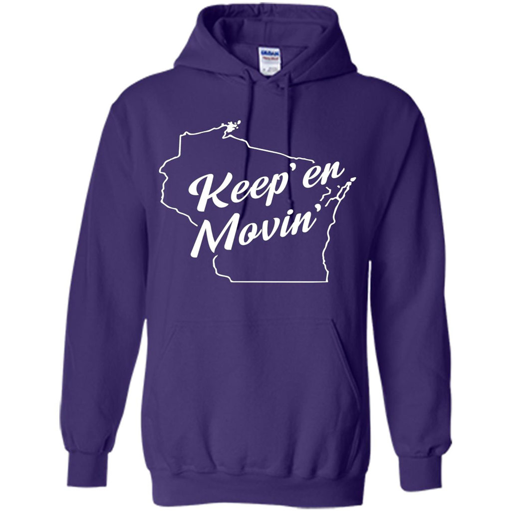 Keep Er Movin WI State T-Shirt Purple