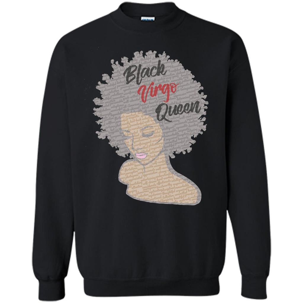 Black Virgo Queen T-shirt Black