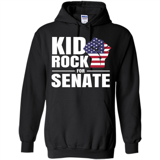 CAMPAIGN Kid For US Senate Election. In Rock We Trust T-shirt Black