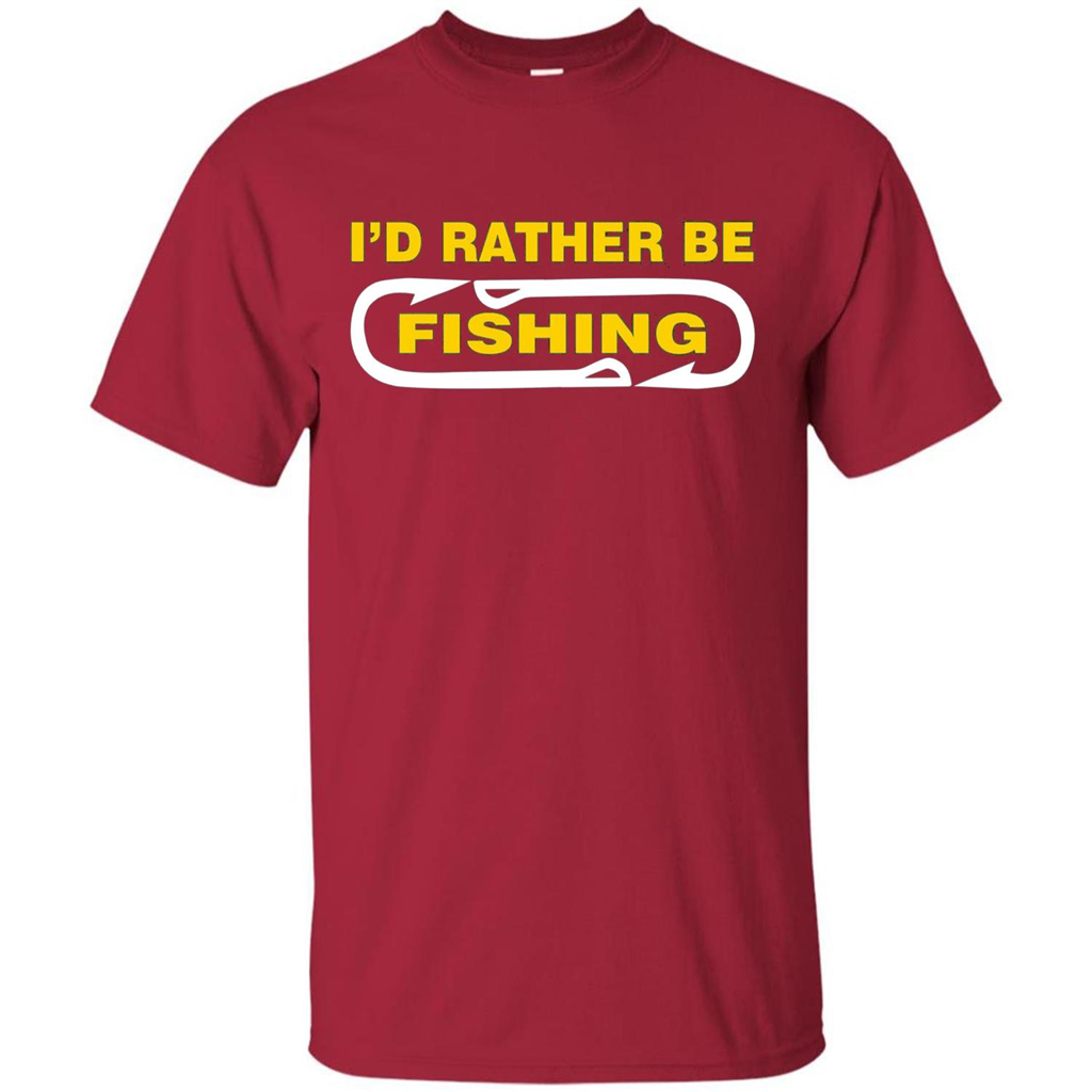 I'd Rather Be Love Fishing T-shirt Cardinal