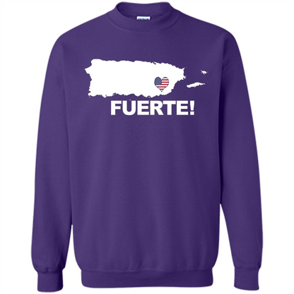 Fuerte T-Shirt Strong Support for Puerto Rico T-shirt Orange