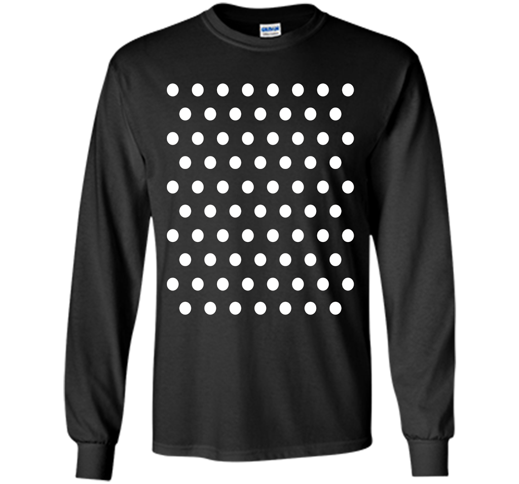 Black and white polka dot tee t shirt shirt Black