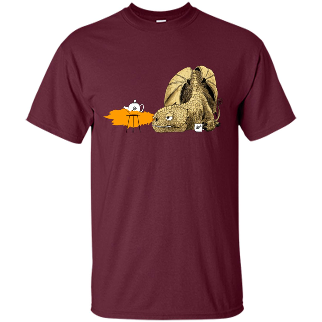 Dragon Making Tea T-Shirt Maroon
