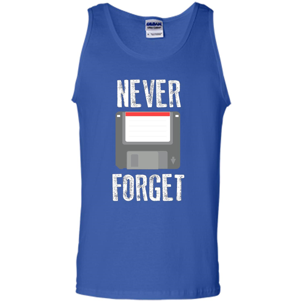 Never Forget Floppy Disk Vintage Computer T-shirt Royal
