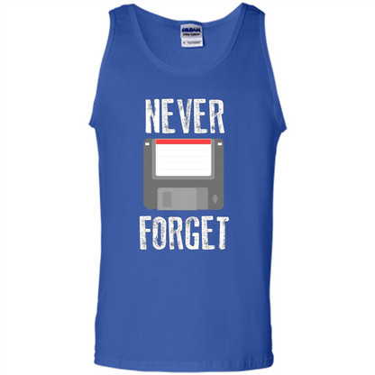 Never Forget Floppy Disk Vintage Computer T-shirt Royal