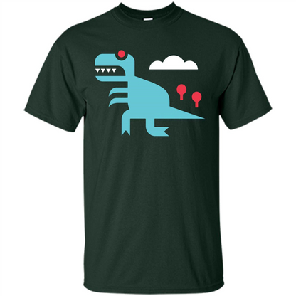 Dinosaur T-Shirt Tee Rex Forest Green