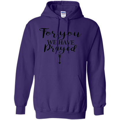 Pregnancy Announcement T-shirt Mother's Day For You We Have Prayed Purple