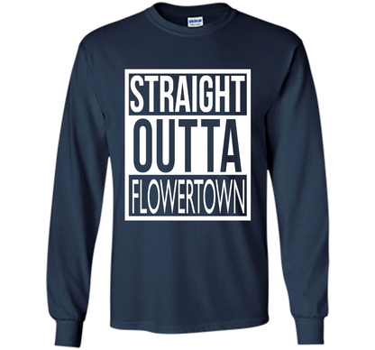 Straight Outta Flowertown (Summerville) Unisex Tee t-shirt Navy