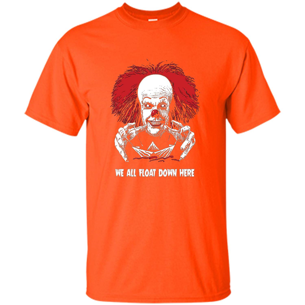 Red Balloon We All Float Down Here T-shirt Horror Halloween T-shirt Orange