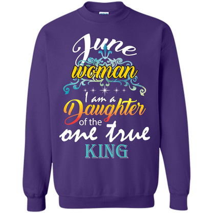 June Woman I Am A Daughter Of The One True King T-shirt Purple